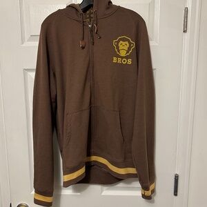 Howler Brothers brown Hoodie full zip mens large
